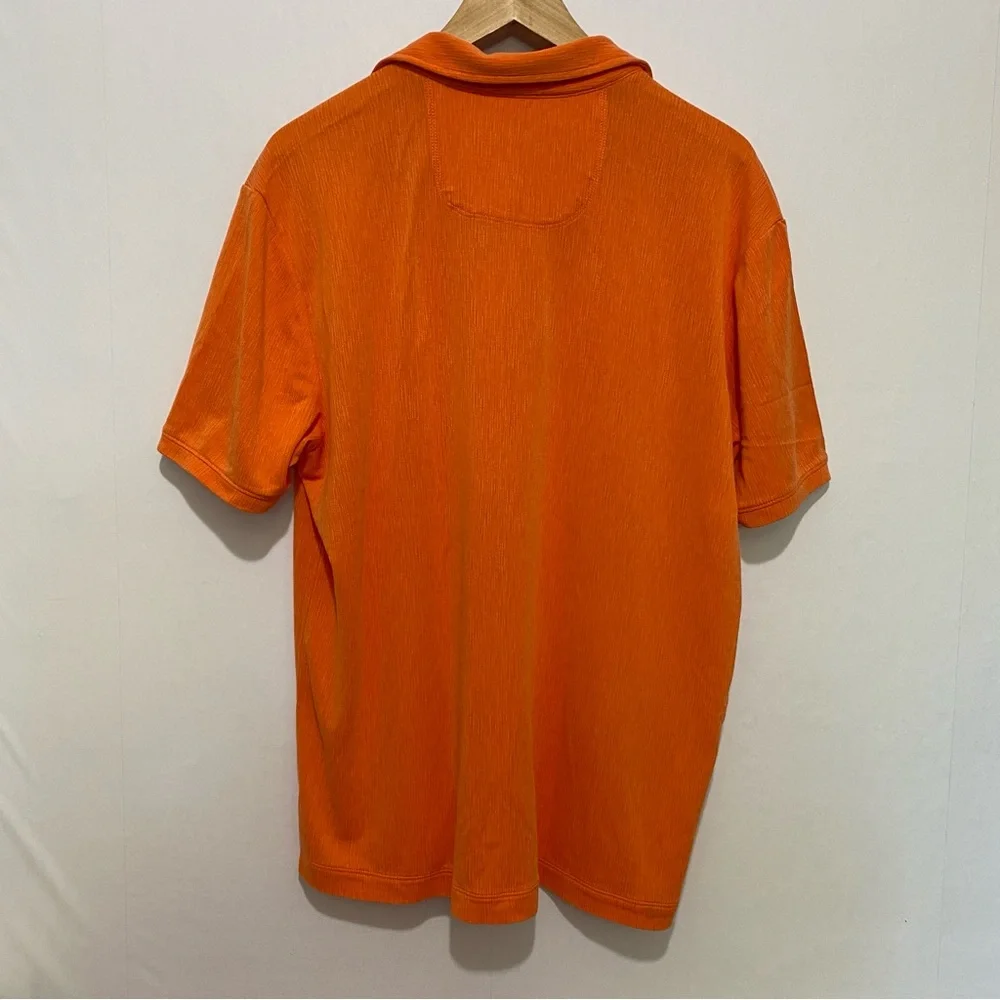 Tommy‎ Bahama Men's Polo Shirt Size Large Modal-blend Orange Casual Bright Color